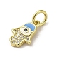 Латунные микро проложить кубического циркония подвески KK-E092-25G-02-2