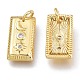 Латунные микропаве прозрачные кубические циркониевые подвески KK-M206-23G-2