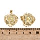 Латунные микропаве прозрачные подвески с фианитом ZIRC-I367-13G-07-3