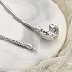 Латунь микро проложить кубического циркония браслеты ссылку BJEW-S158-17P-3