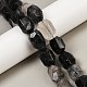 Нити бусин из натурального черного рутилированного кварца G-F796-C02-01-1
